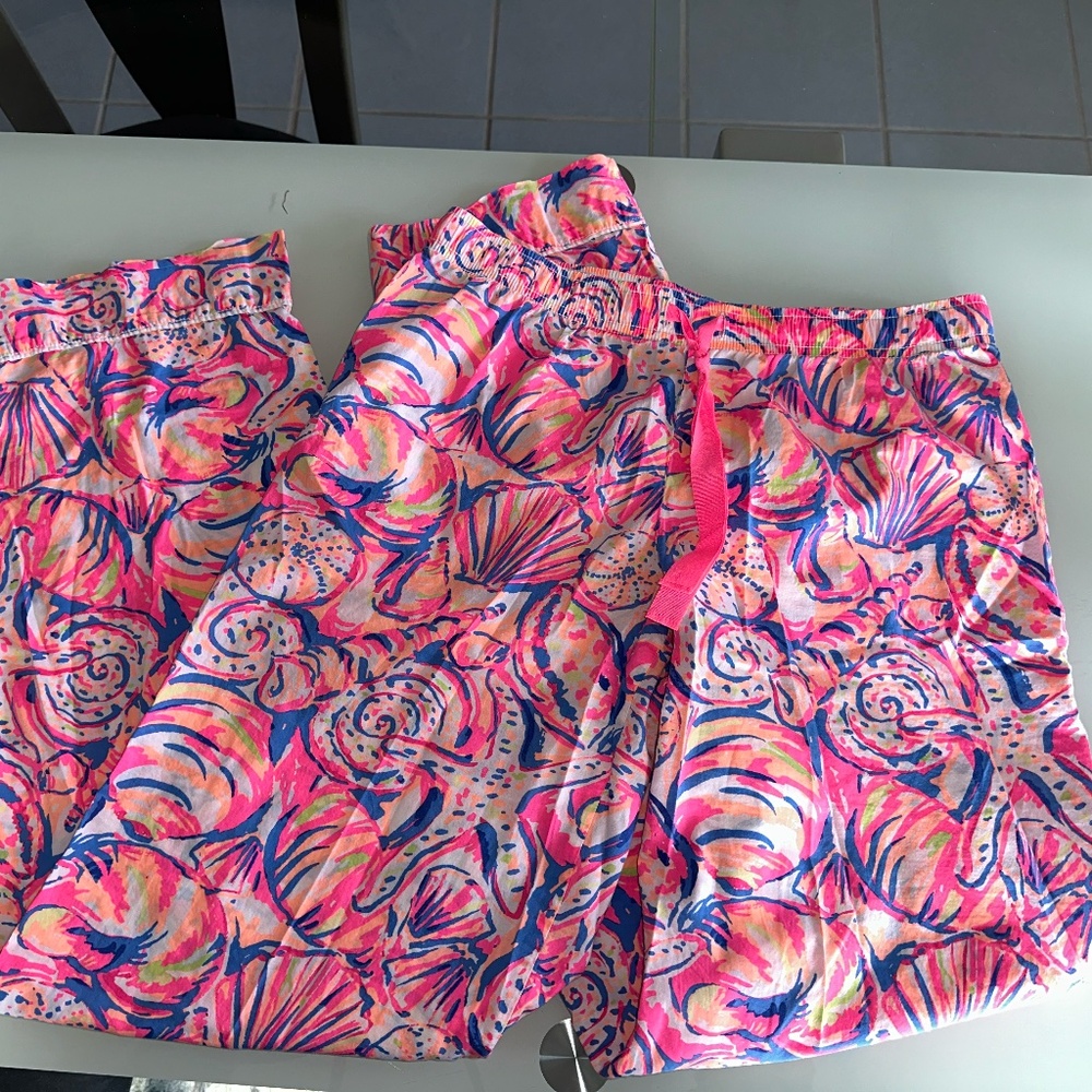 Lily Pulitzer Pajama Pants / Bottoms ~ Small ~ Shell of a Time